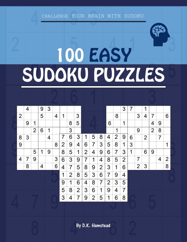 100 Easy Sudoku Puzzles - Digital Download