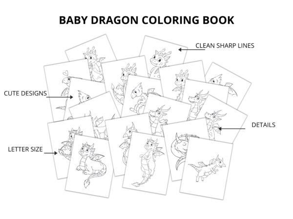 baby dragon coloring